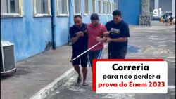 candidato-de-muleta-corre-para-nao-perder-prova-do-enem-2023-em-manaus